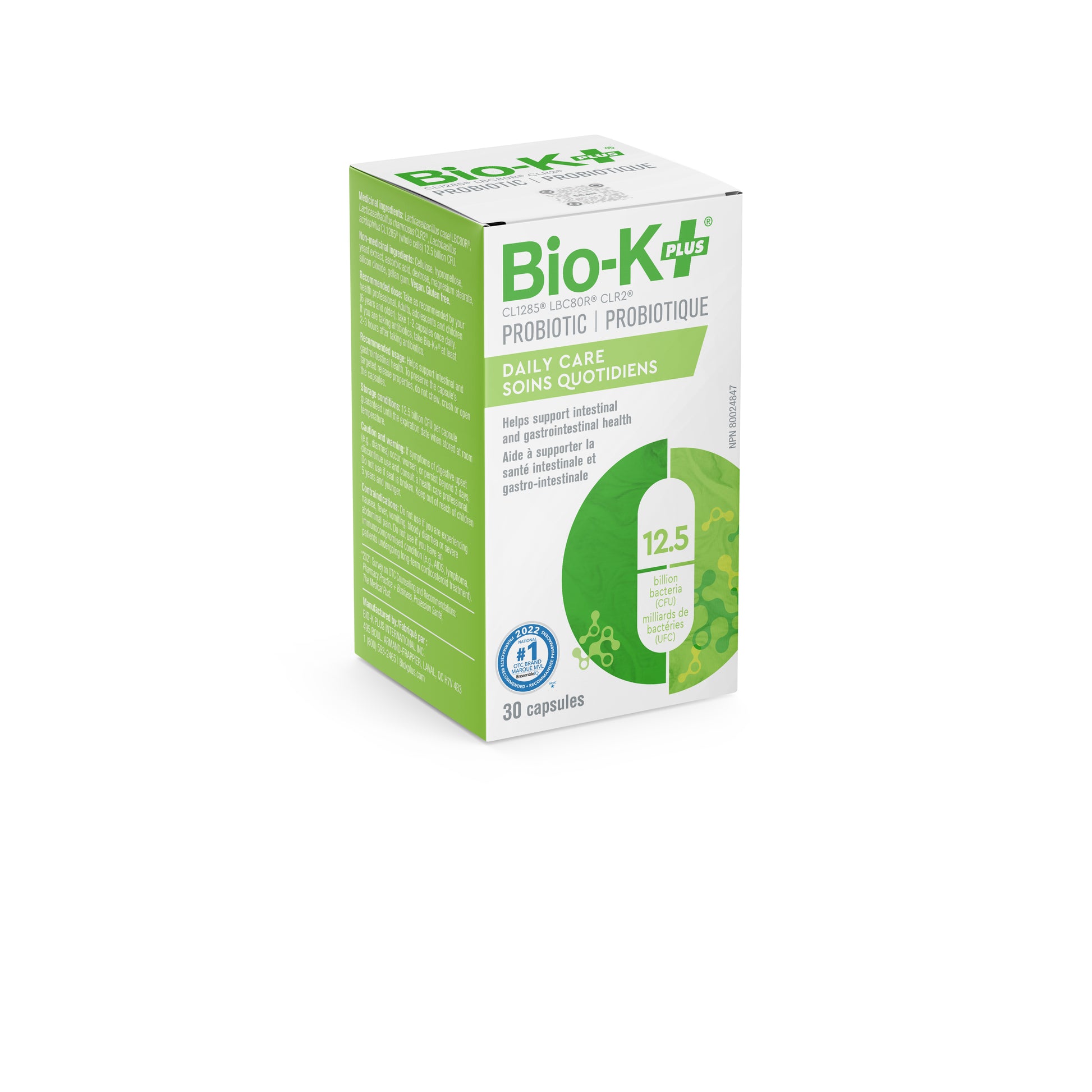 Bio-K+ vegan capsule packaging - 12.5 Billion