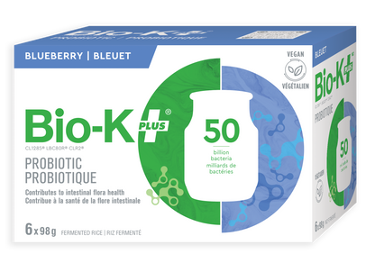 6-pack of Bio-K+ drinkable - Blueberry flavor