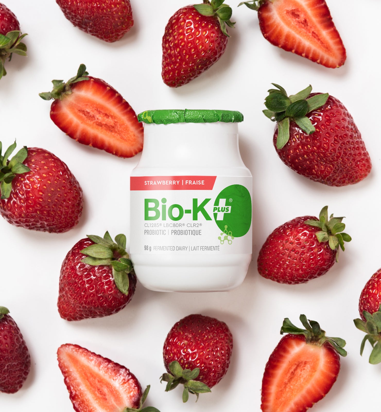 Bottle of Bio-K+ drinkable - Strawberry Flavor