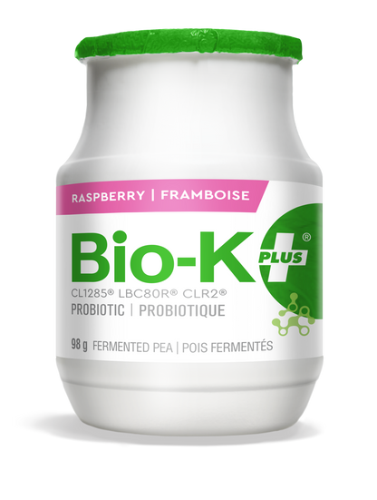 Bottle of Drinkable Vegan Probiotics - Fermeted pea base - Rasberry flavour